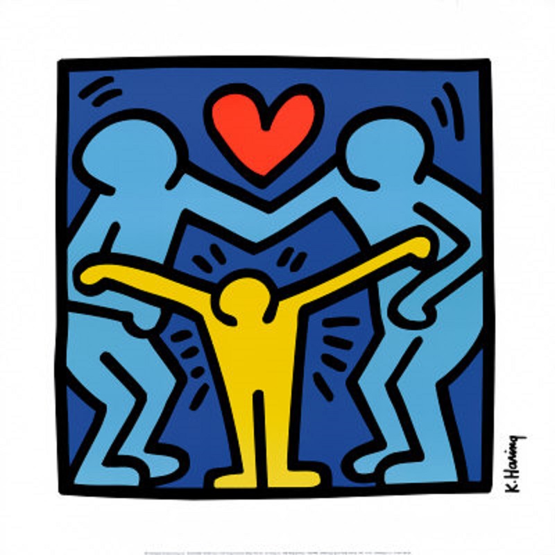 haring-keith-logo-against-family-violence-with-baby-heart-1989